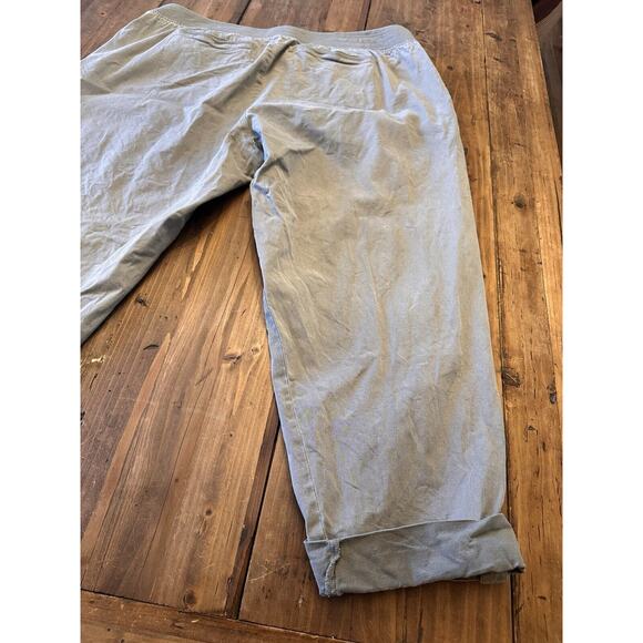 Soft Surroundings Size 2xL Green Pull On Pants Roll Buckle Hem Cropped - Picture 13 of 16